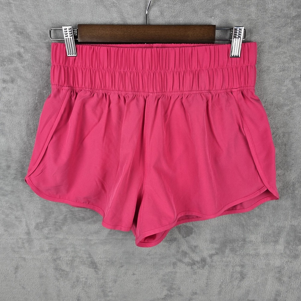 Yogalicious Lightstreme Commuter Shorts Pink High Rise Smocked Waist Small